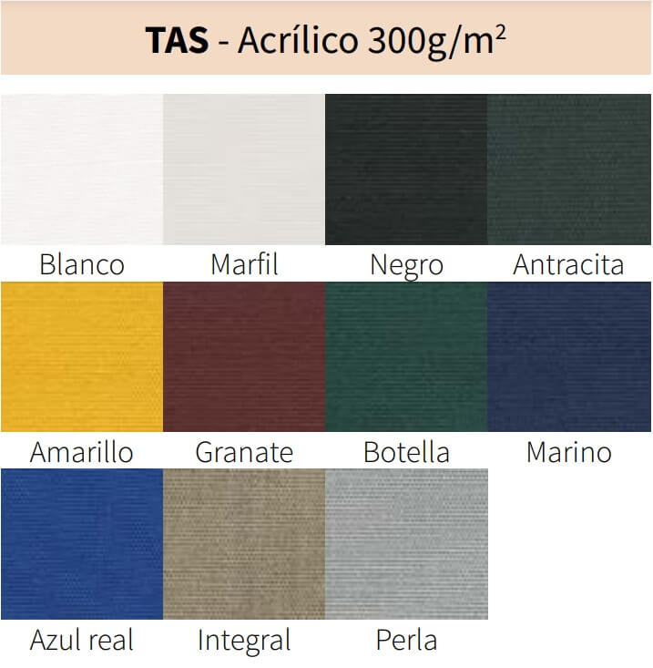 Tejido Acrílico 300g TAS para pasaroles de grandes dimensiones