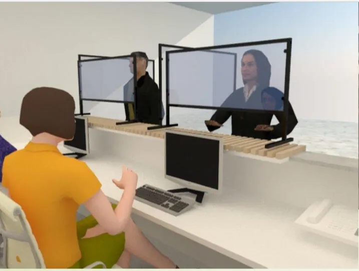 Ejemplo mampara anticontagios para mostrador