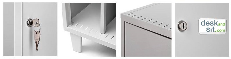 Detalles modulo de taquilla metálica